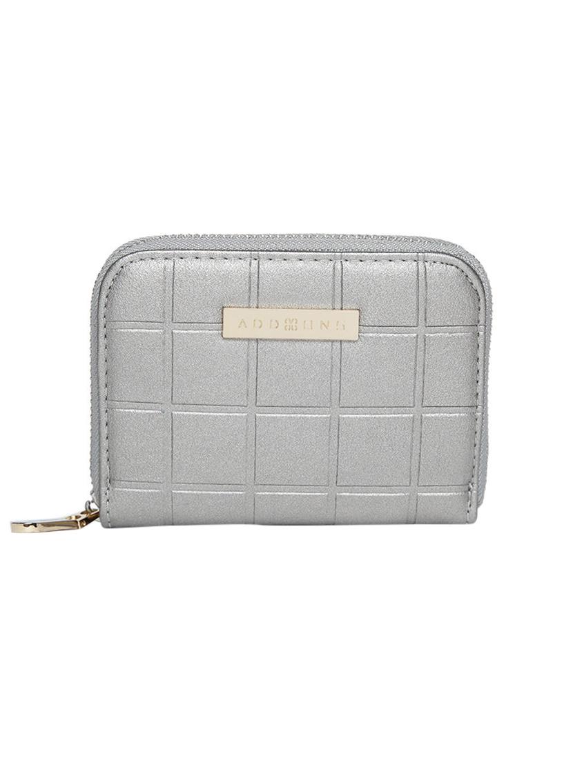 silver leatherette (pu wallet - 15814036 -  Zoom Image - 0