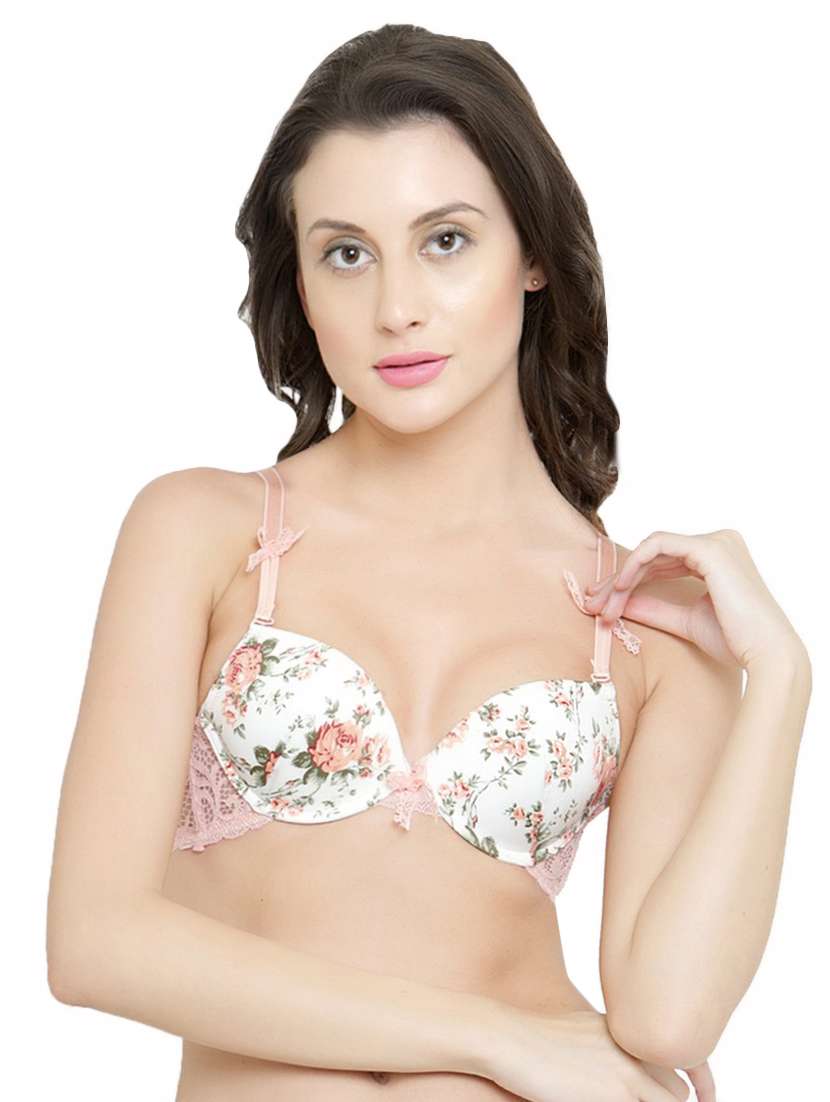 laced floral t-shirt bra - 15815472 - Zoom Image - 0