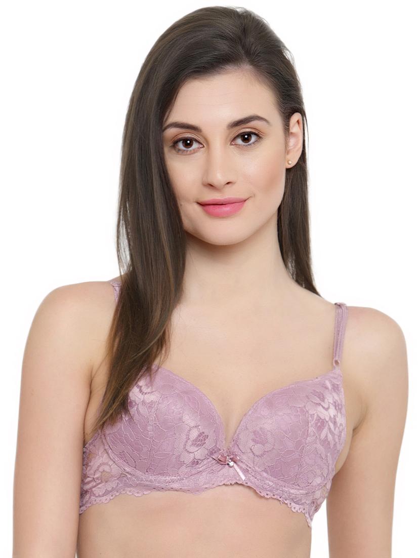 bow patch laced bra - 15815482 - Zoom Image - 0