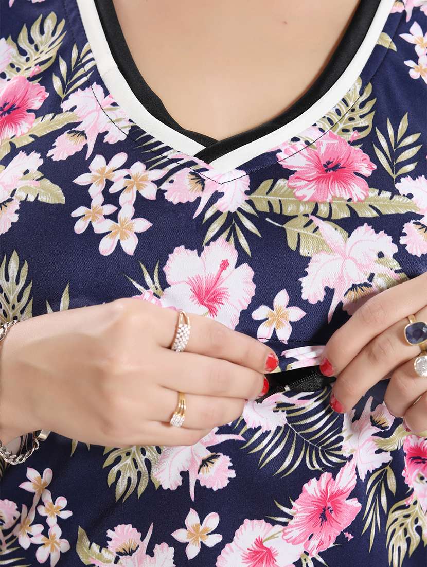 floral maternity nightwear gown - 15816385 -  Standard Image - 3