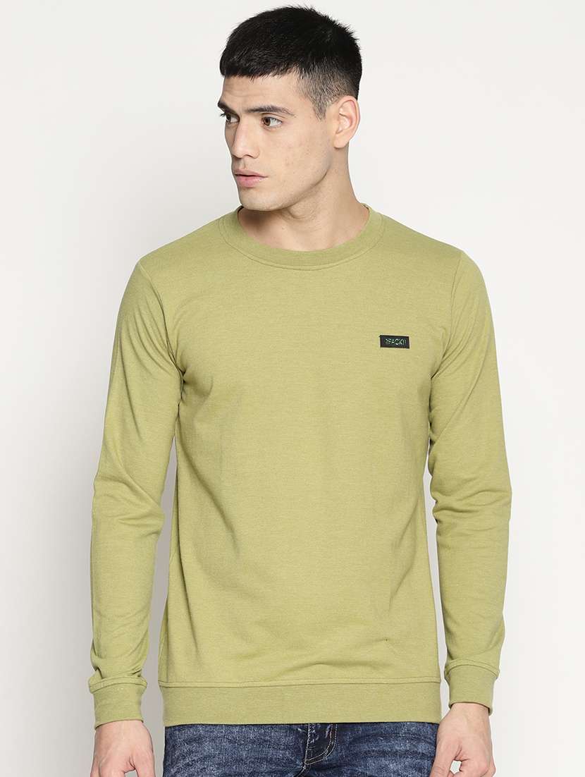 green cotton sweatshirt