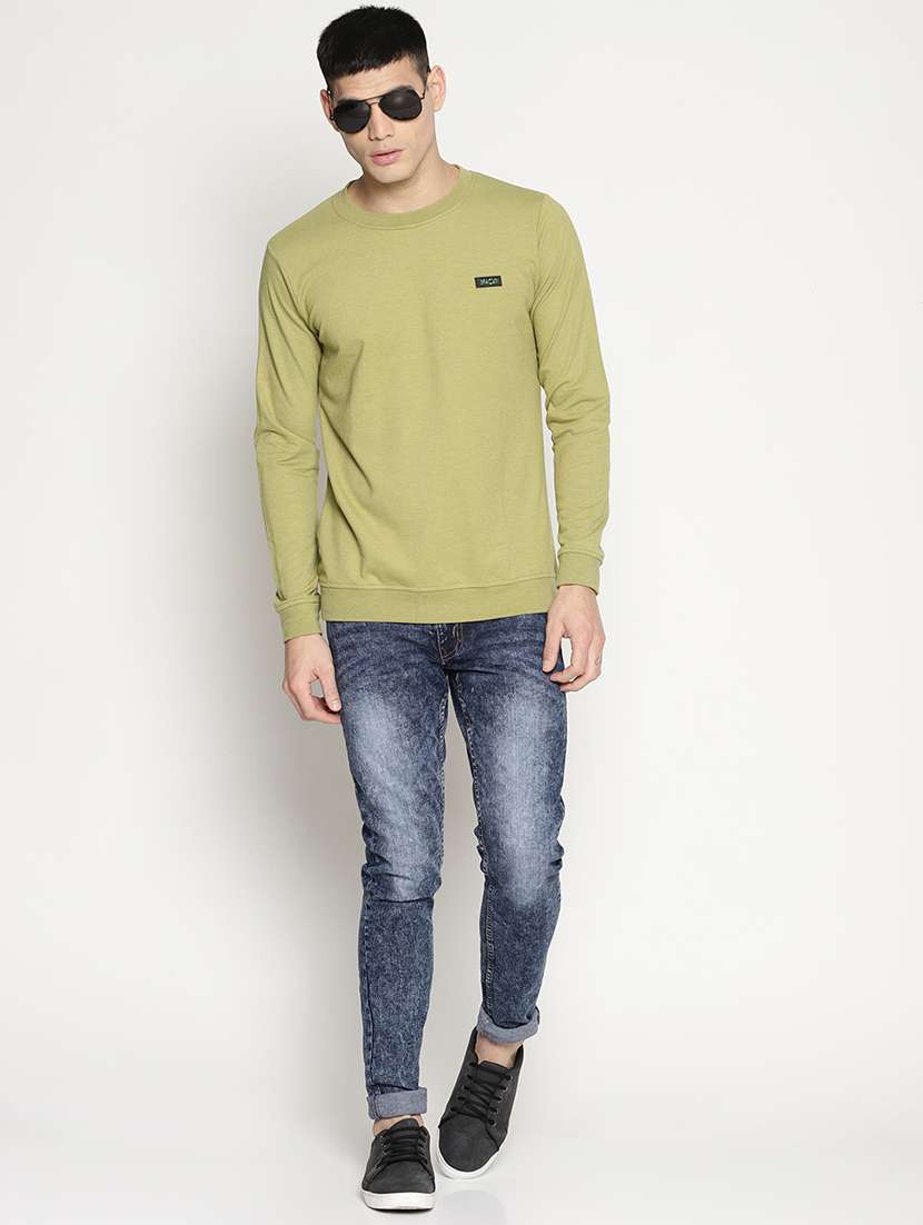 green cotton sweatshirt - 15817551 - Standard Image - 3