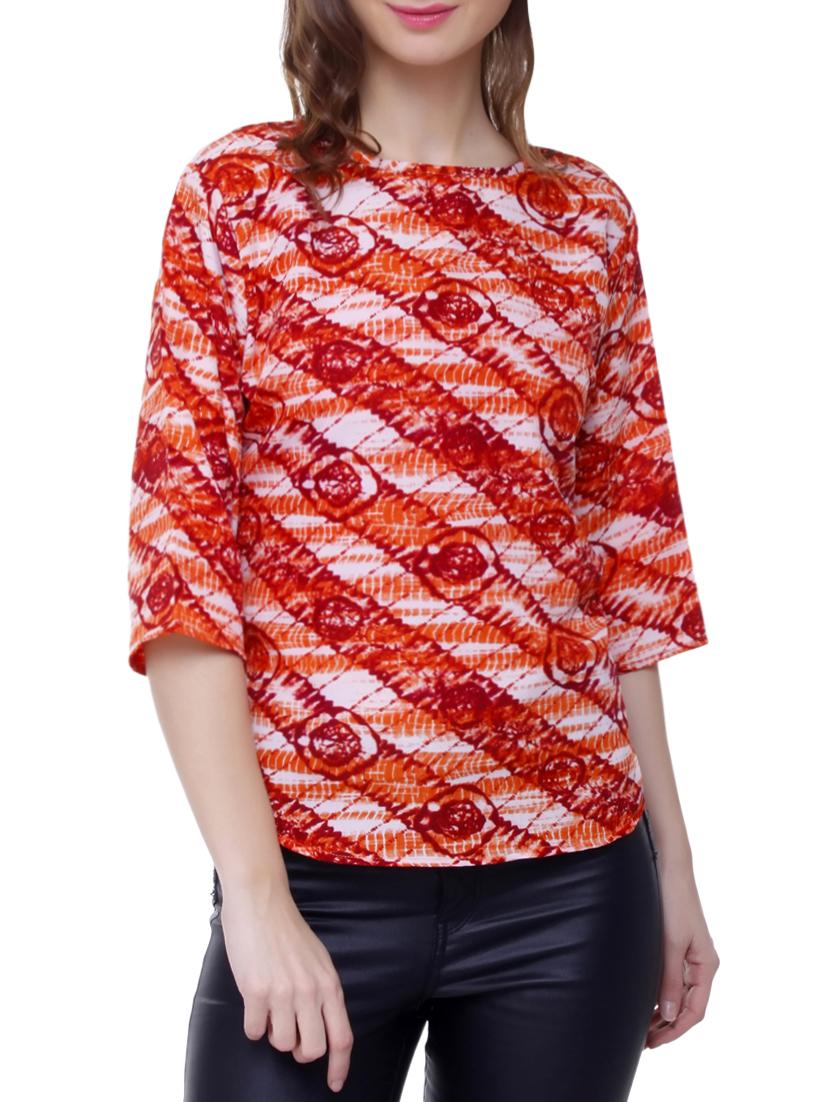 boat neck shibori top - 15819108 - Zoom Image - 0