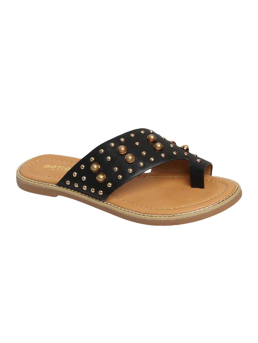 black one toe sandals