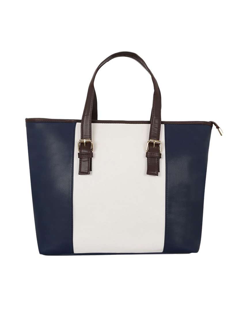 blue leatherette (pu) regular tote - 15824880 -  Zoom Image - 0