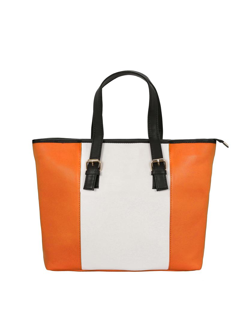 orange leatherette (pu) regular tote - 15824881 - Zoom Image - 0