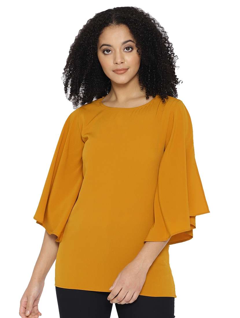  slit bell sleeved top