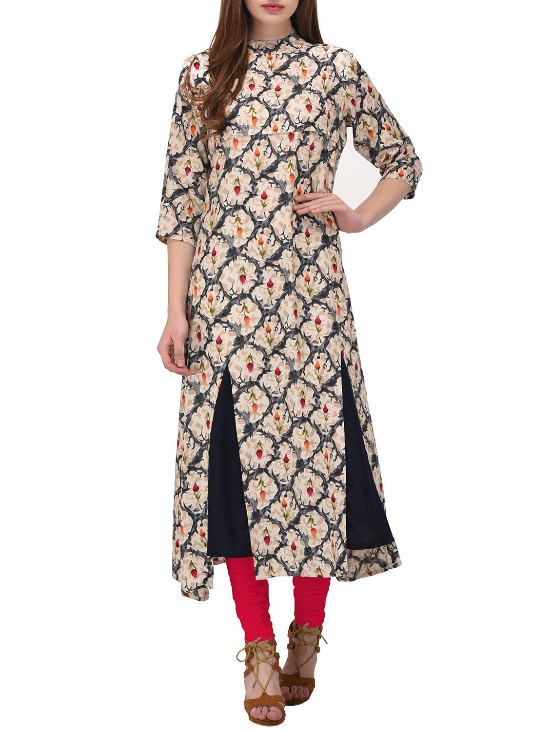 printed a-line kurta - 15825986 -  Zoom Image - 0