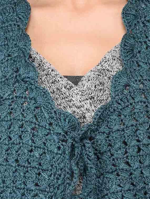 crochet wool jacket - 15829409 - Standard Image - 3