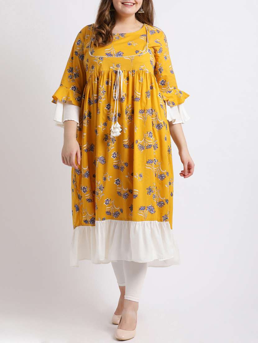 flared printed kurta - 15829438 - Zoom Image - 0