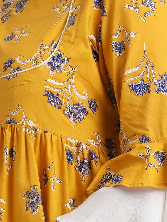 flared printed kurta - 15829438 - Standard Image - 3