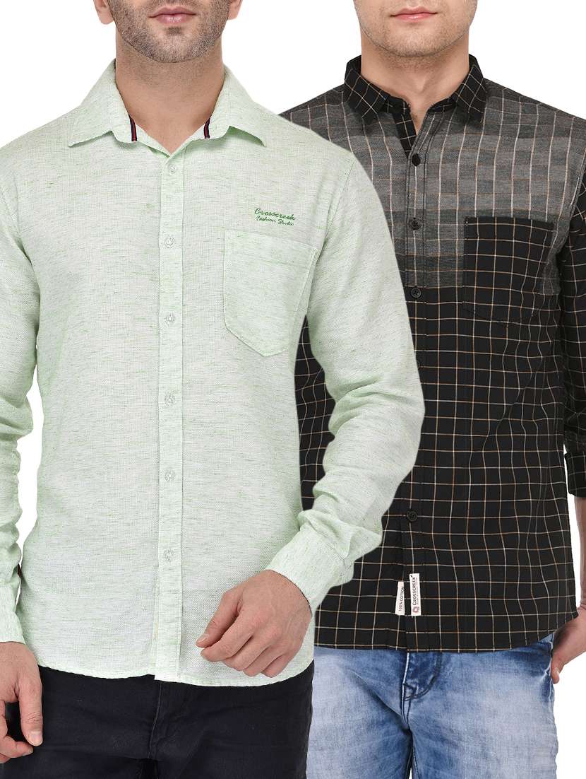 mens checks casual shirt