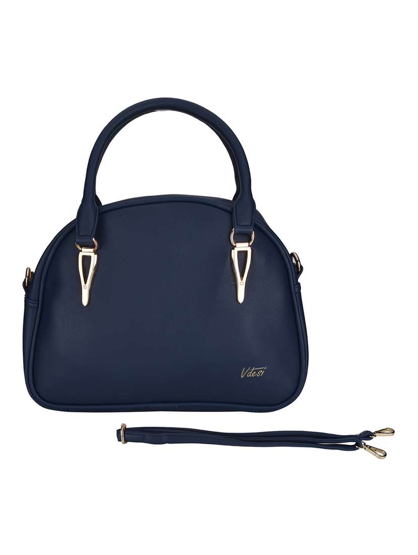 blue leatherette (pu) handbag - 15829688 - Zoom Image - 0
