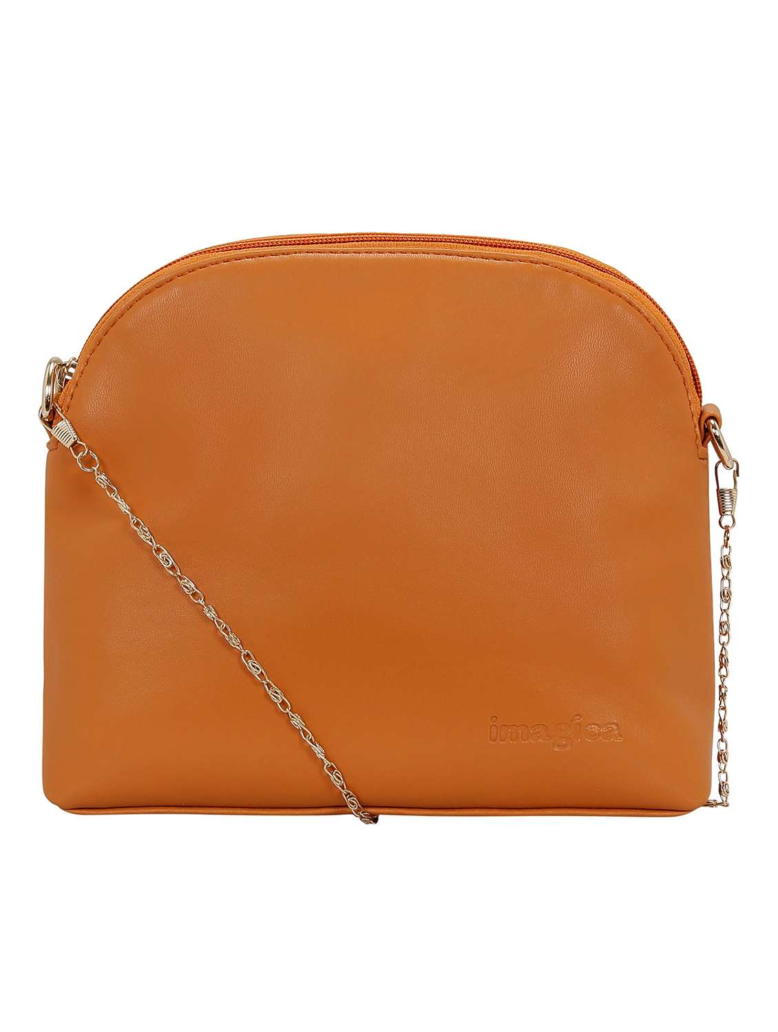 brown leatherette (pu) sling bag - 15830109 -  Zoom Image - 0