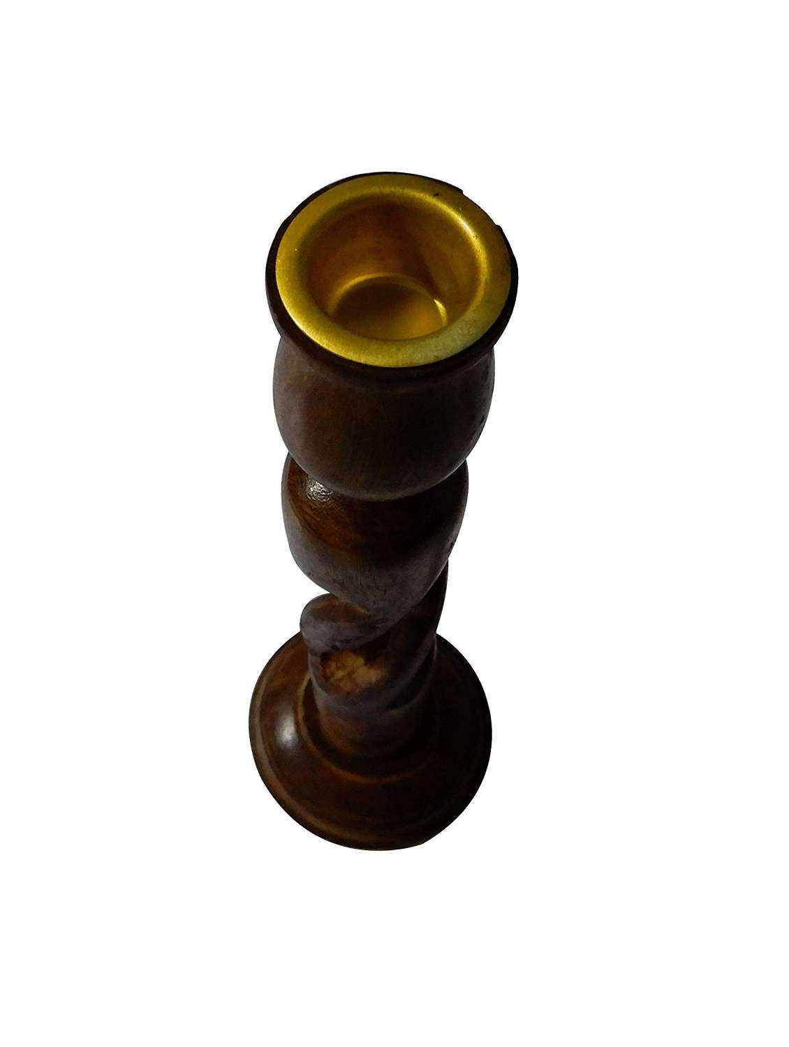 Desi Karigar Combo Of Wooden Candlestick Holders Candle Stand 7 Inch