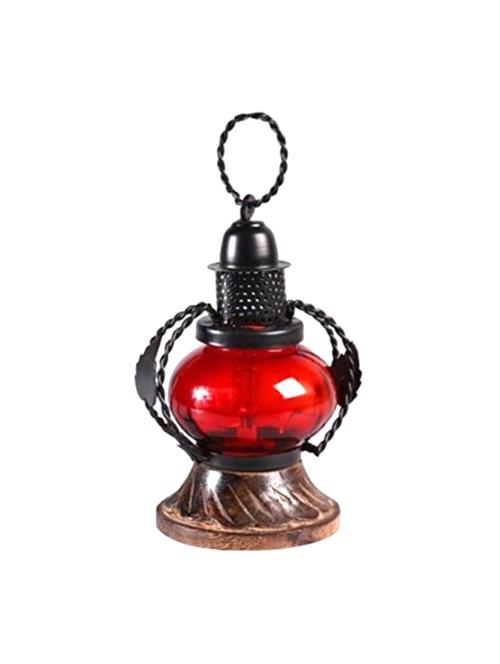 desi karigar fancy t-light red wooden, iron, glass lantern - 15832178 -  Standard Image - 0