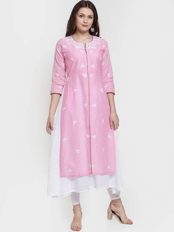 layered embroidered kurta