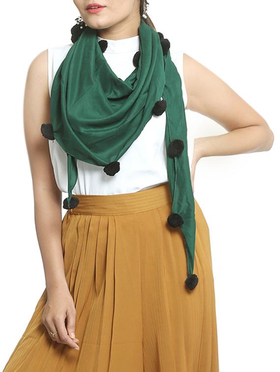 green cotton stole - 15835049 - Zoom Image - 0