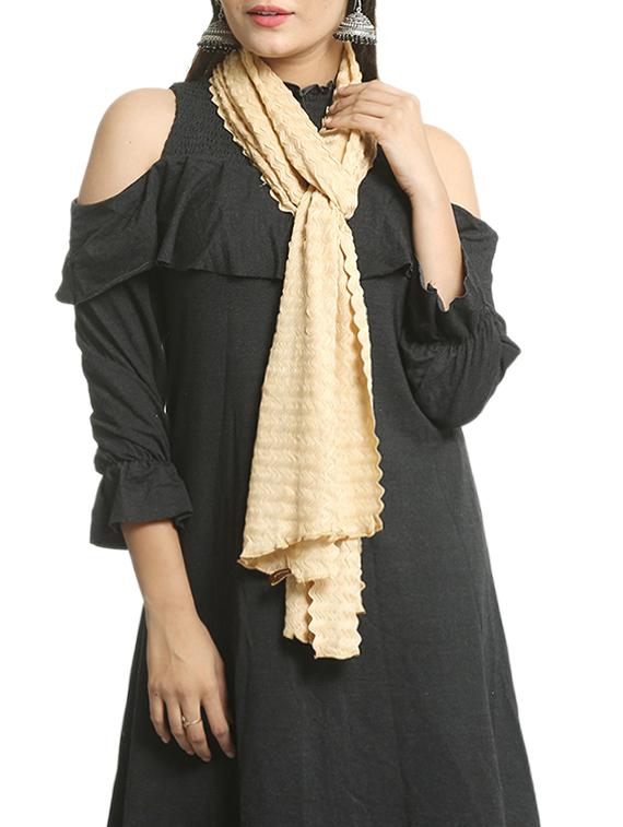 beige chiffon stole - 15835058 -  Zoom Image - 0