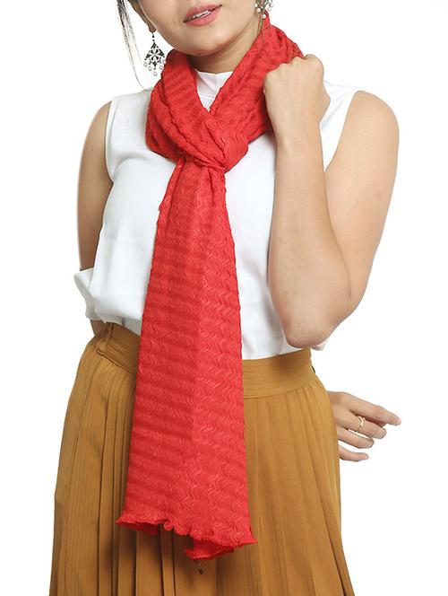red chiffon stole - 15835063 -  Standard Image - 0