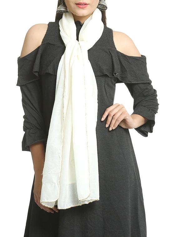 white linen stole - 15835081 - Zoom Image - 0