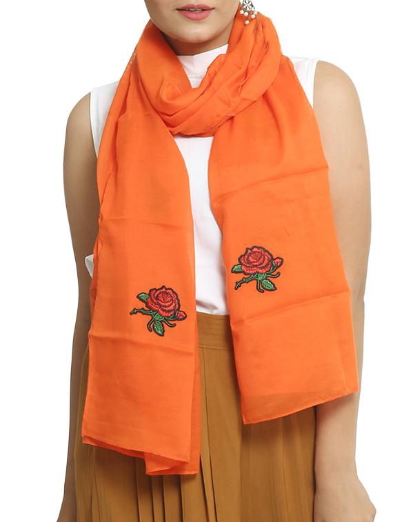 orange cotton stole - 15835106 - Zoom Image - 0