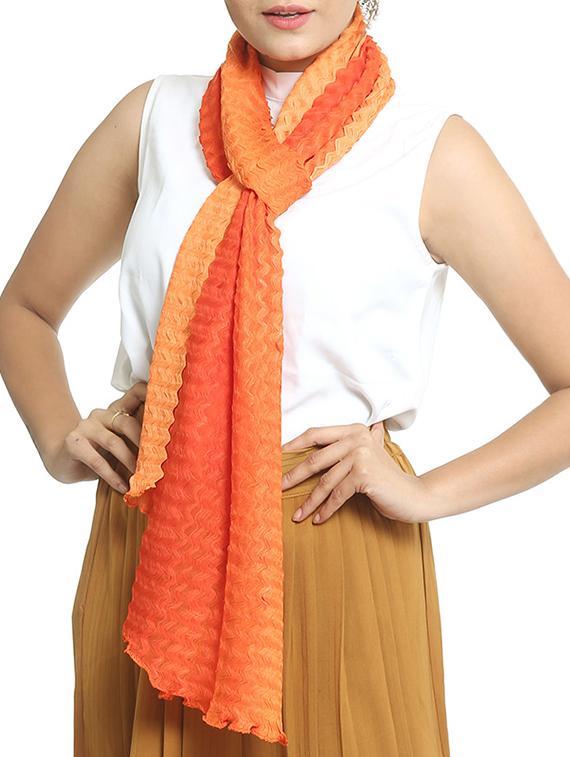 orange chiffon stole - 15835116 -  Zoom Image - 0