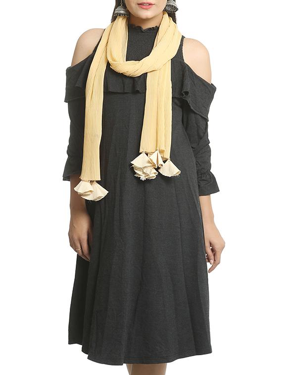 beige georgette stole - 15835119 - Zoom Image - 0