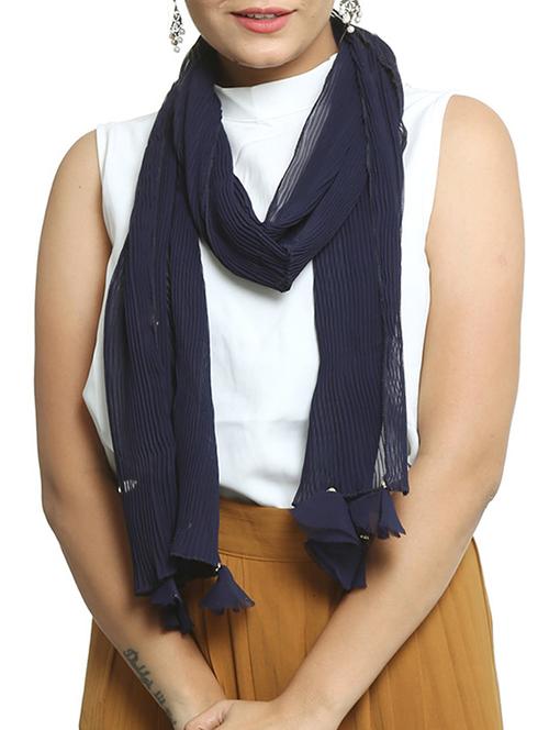 blue georgette stole - 15835121 -  Standard Image - 0