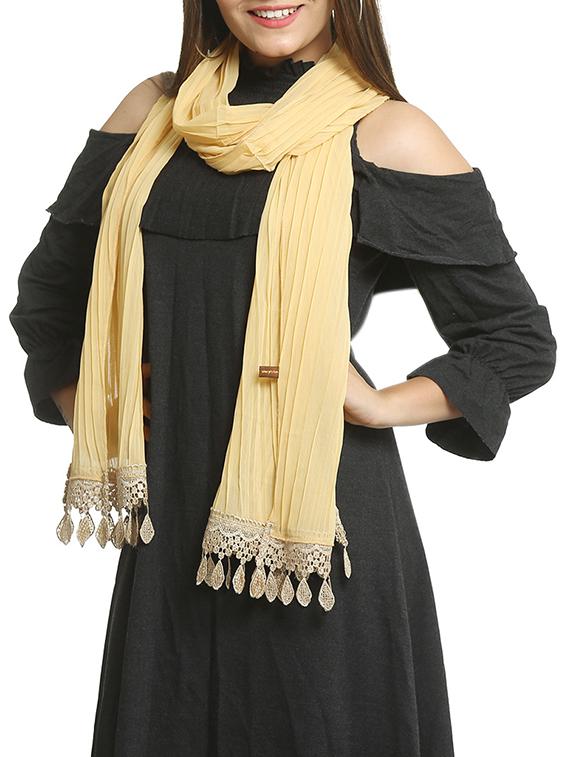 beige georgette stole - 15835136 -  Zoom Image - 0