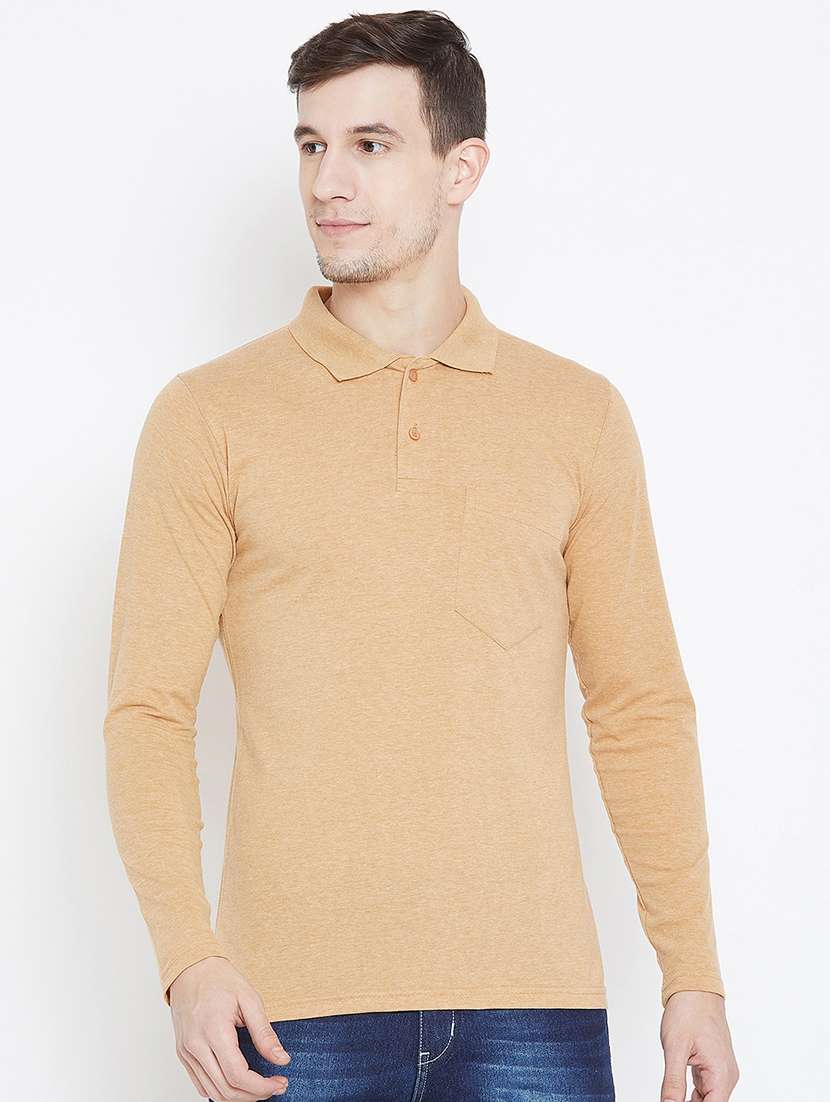 solid brown pocket t-shirt - 15836115 - Zoom Image - 0