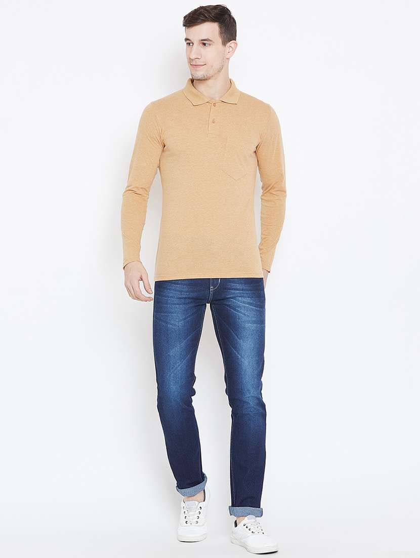 solid brown pocket t-shirt - 15836115 - Standard Image - 3