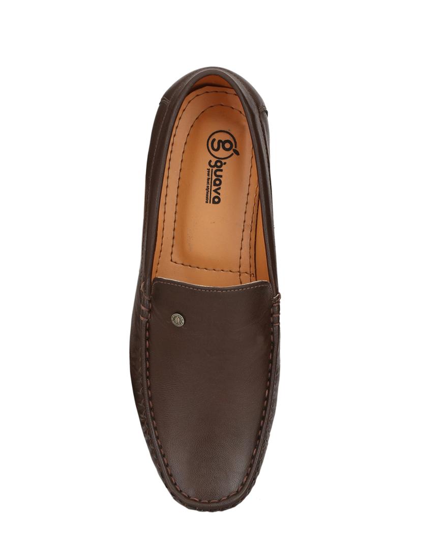 brown synthetic slip on loafers - 15839036 - Standard Image - 3