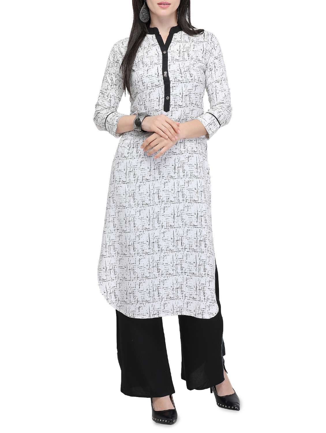 printed straight kurta