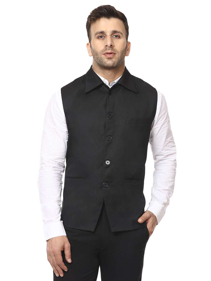 black cotton waist coat
