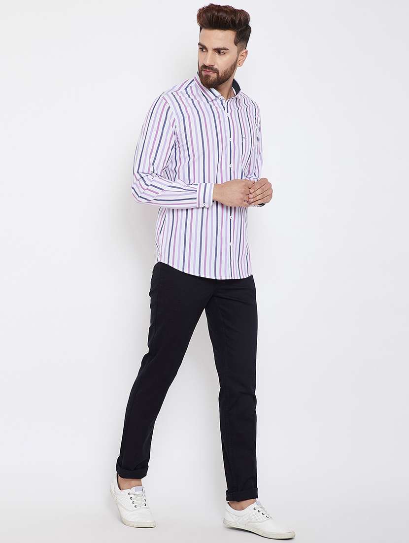 white striped casual shirt - 15840844 -  Standard Image - 3
