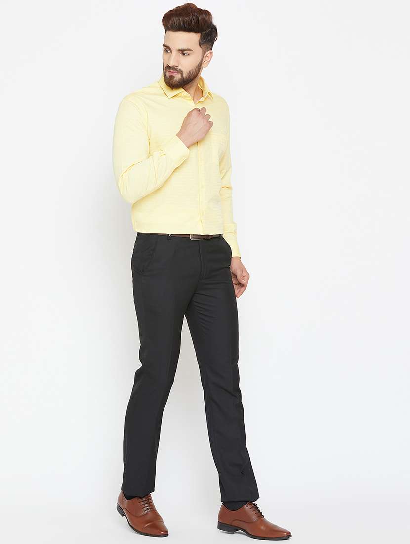 yellow striped formal shirt - 15840877 -  Standard Image - 3