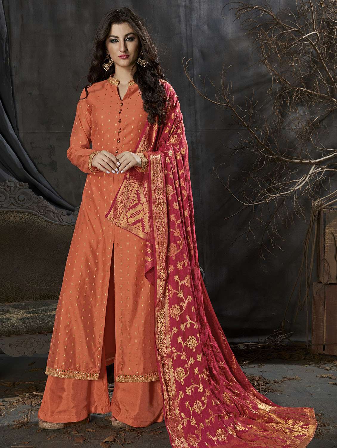 semi stitched plazo suits