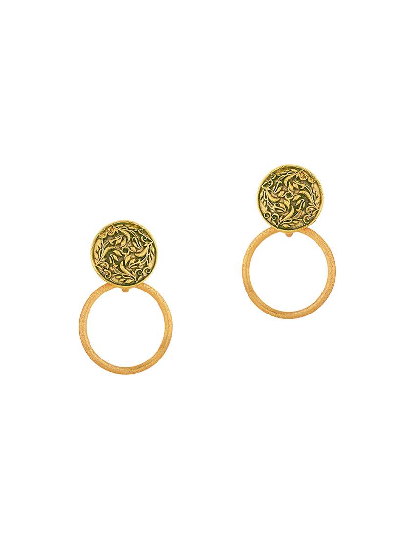 gold metal drop earring
