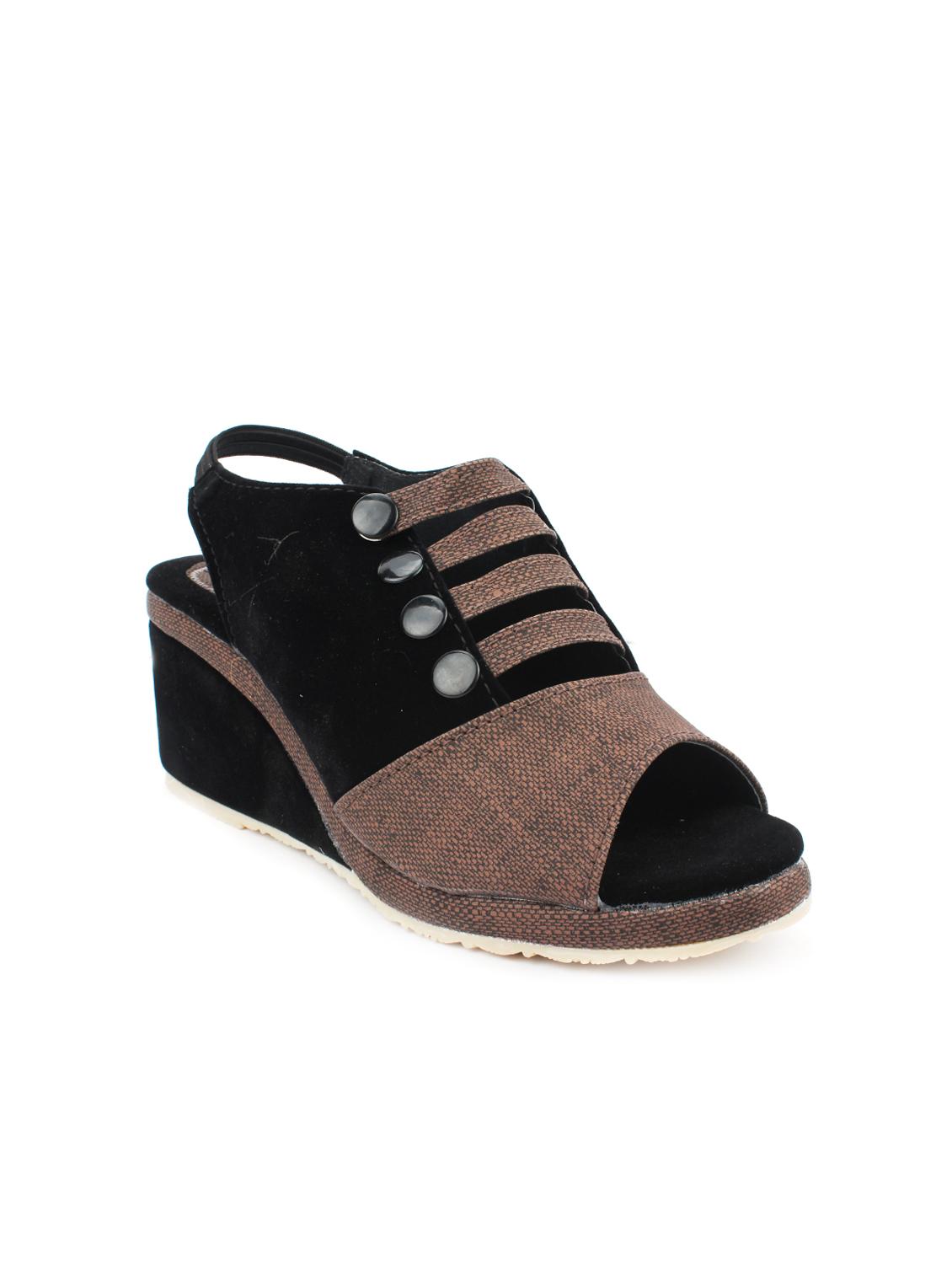 brown back strap wedges - 15844060 - Zoom Image - 0