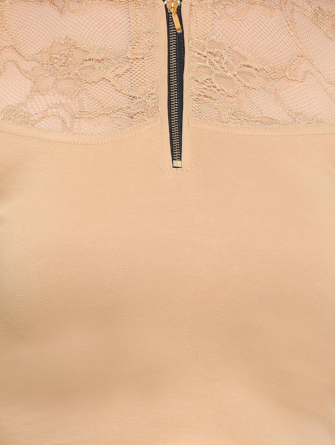 women solid lace detailed stitched blouse - 15846907 - Standard Image - 3