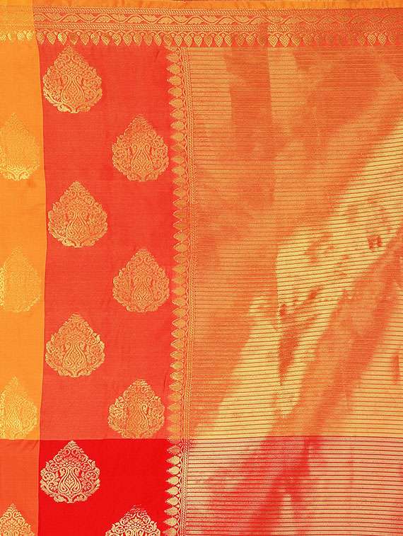 ethnic motif printed banarasi saree with blouse - 15849518 -  Standard Image - 3