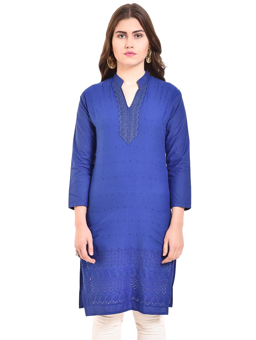 solid straight kurta - 15850364 -  Zoom Image - 0