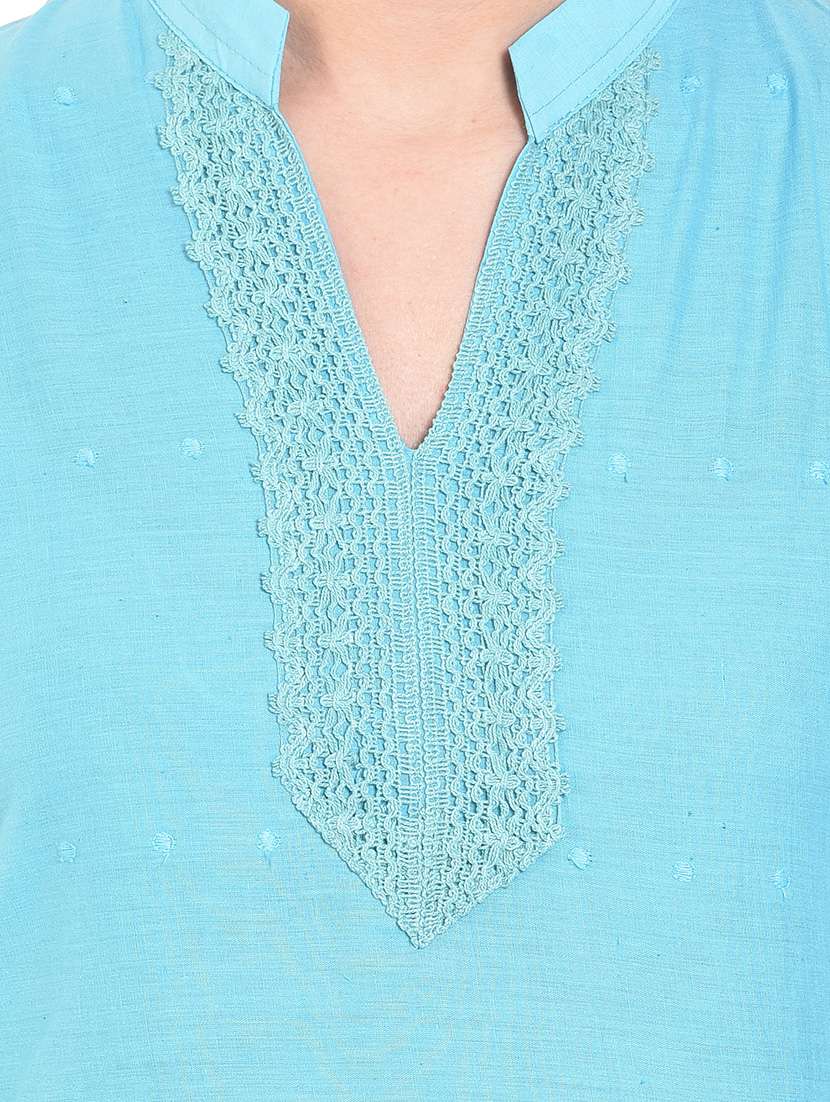 solid straight kurta - 15850365 - Standard Image - 3