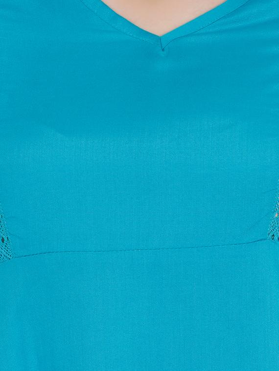 bell sleeved lace insert flared top - 15852020 - Standard Image - 3