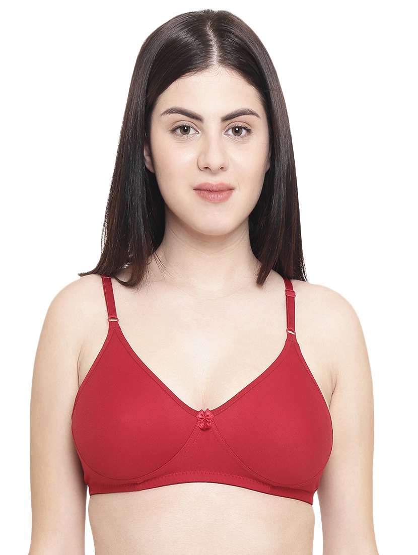 bow patch solid bra - 15852246 -  Zoom Image - 0