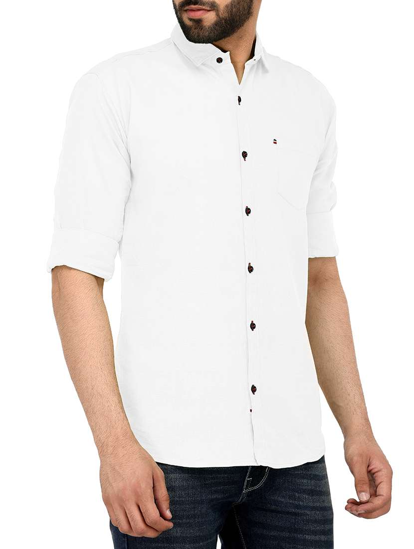 Mens Solid Casual Shirt