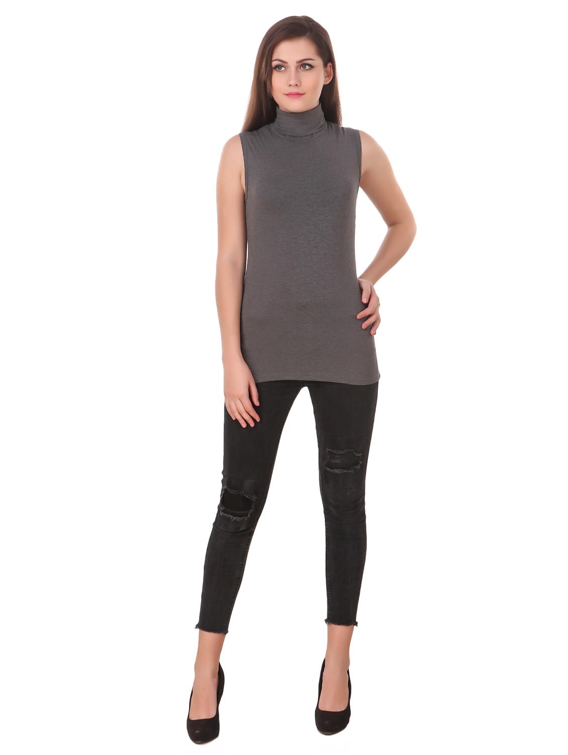 turtle neck sleeveless top - 15852574 - Standard Image - 3