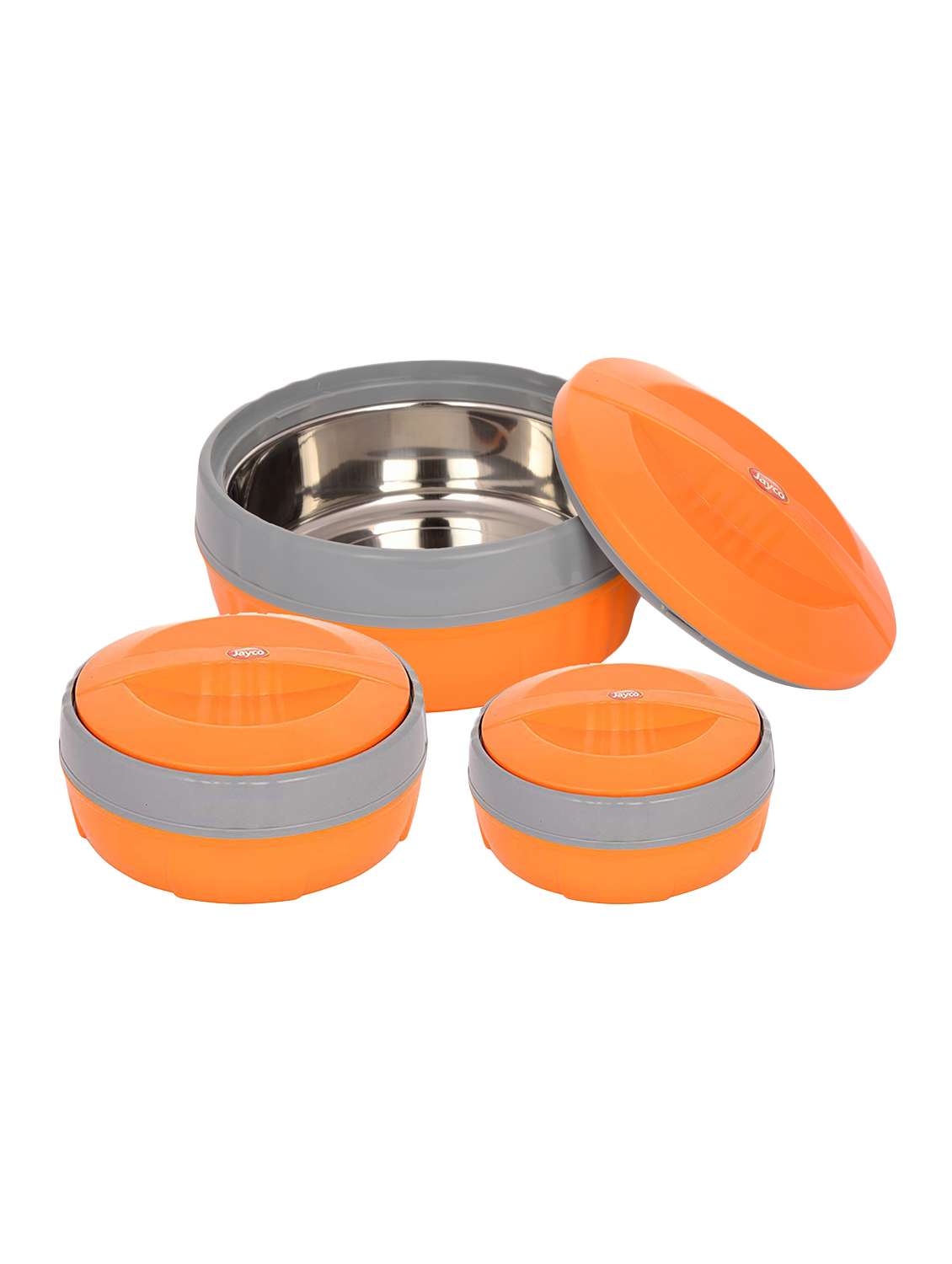 jayco fortune insulated casseroles set of 3 (orange)