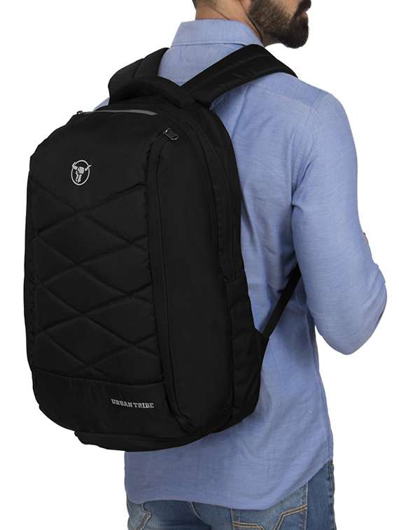 black polyester backpack - 15854143 - Standard Image - 3